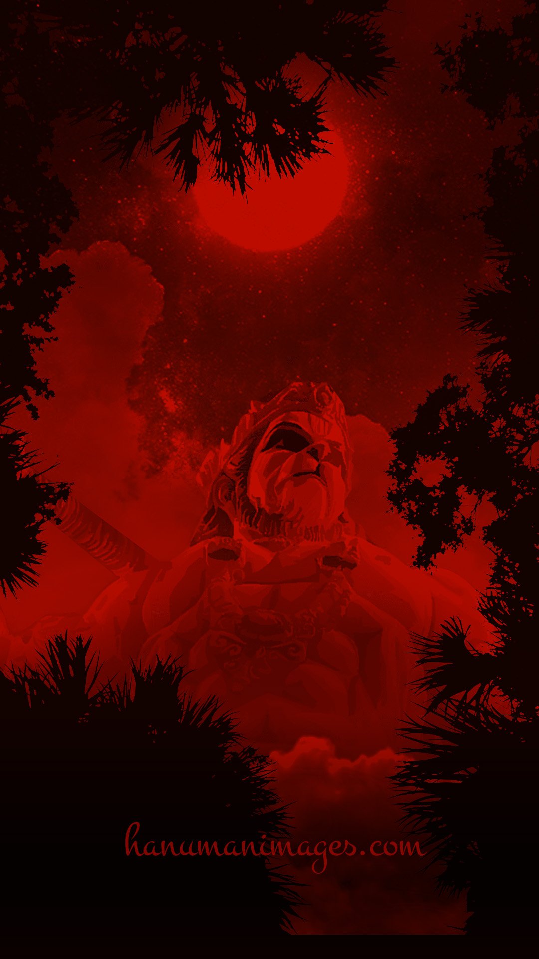 Hanuman hd wallpaper red night