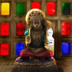 bhagwan hanuman image in colorful light