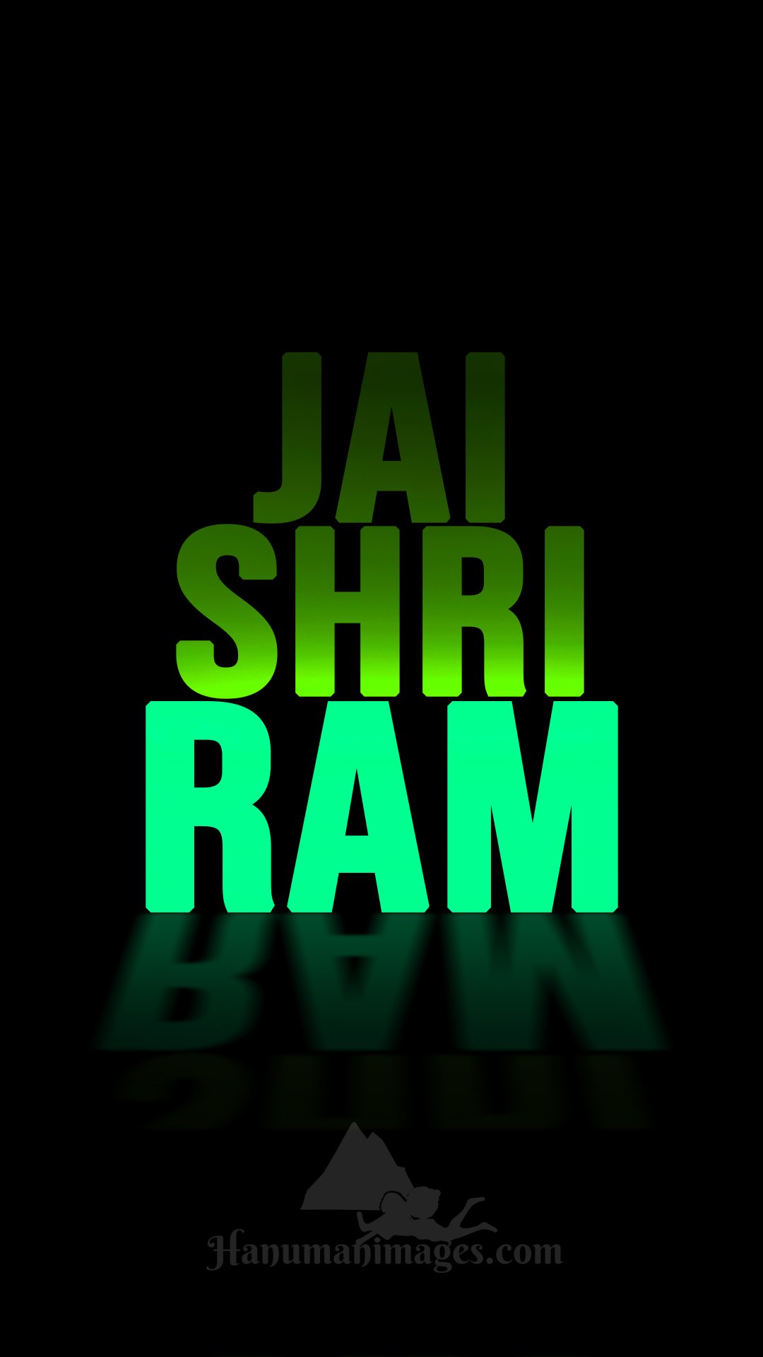 jai shri ram glowing text hd phone wallpaper