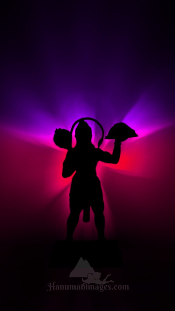 lord hanuman backlit silhouette image