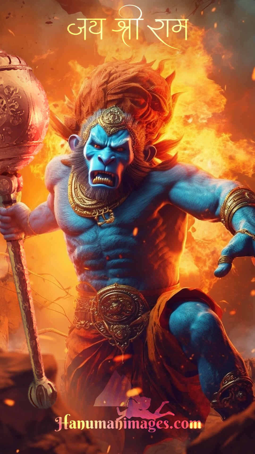 angriest lord hanuman pic HD