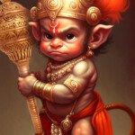 cute hanuman ji AI generated image