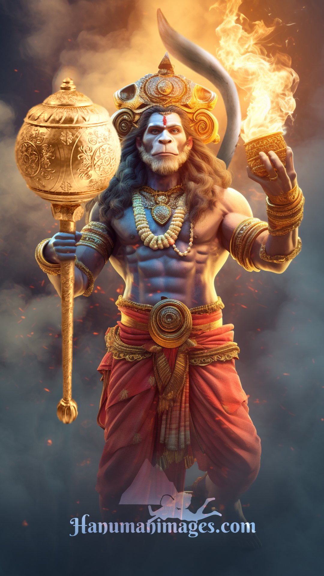 power giving lord hanuman wallpaper