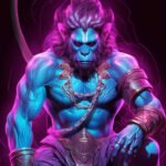 powerful lord hanuman colorful image HD