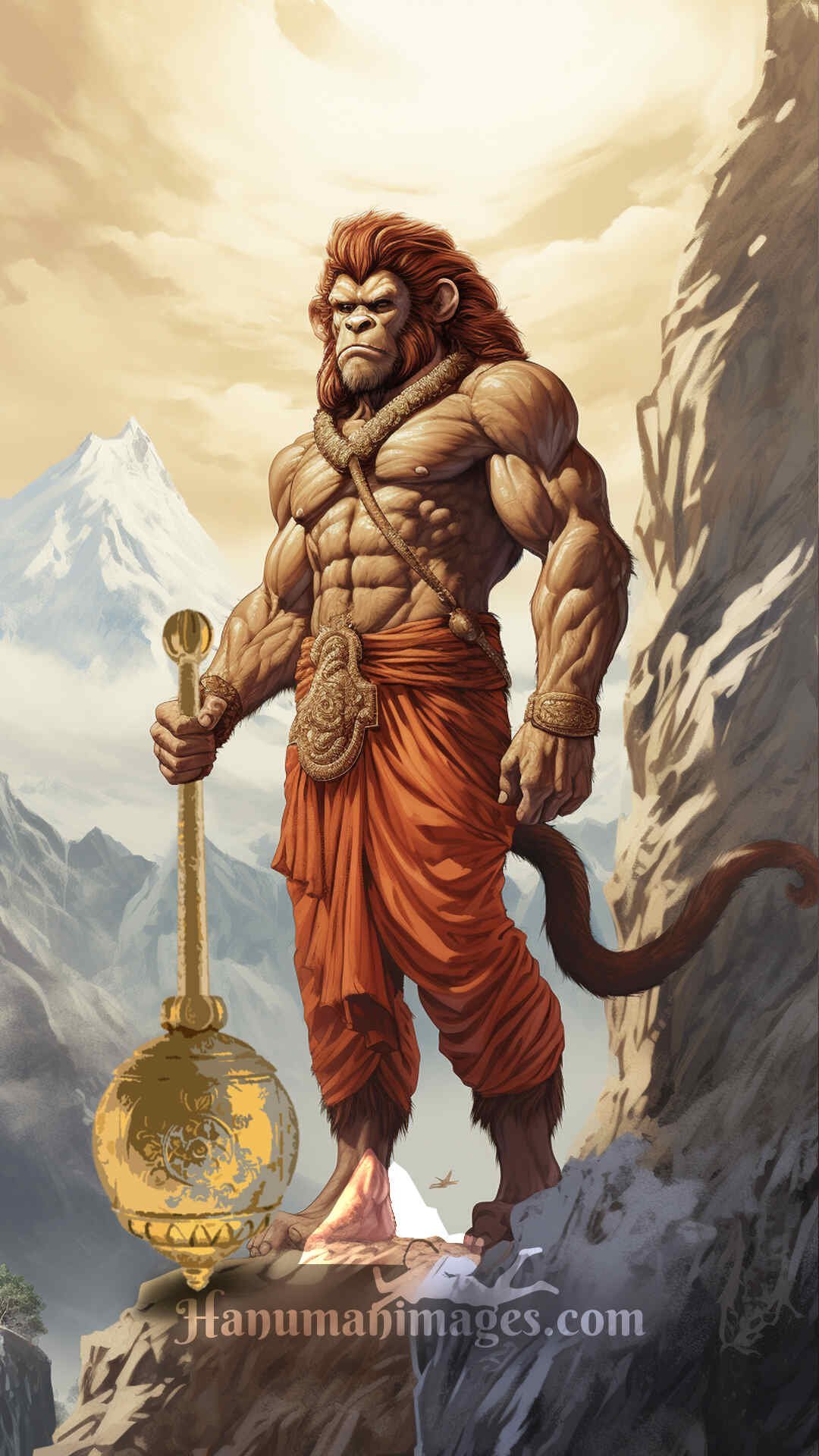 powerful lord hanuman art