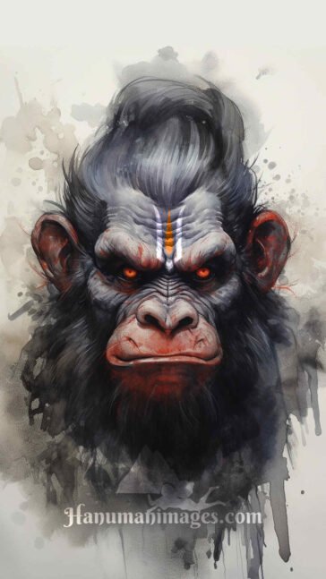 lord hanuman angry face phone wallpaper