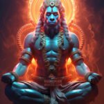 lord hanuman in deep meditation