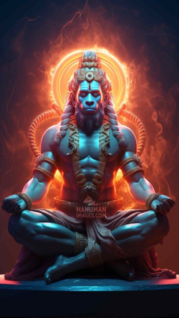 lord hanuman in deep meditation