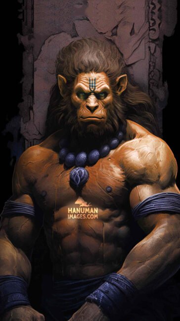powerful hanuman bodybuilder image