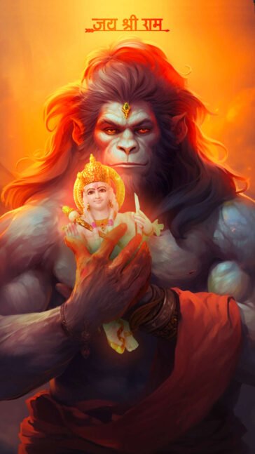 Ram ji and Hanuman ji devotional image