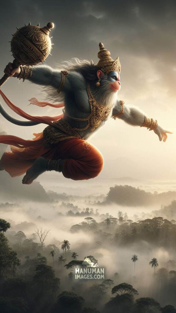 god hanuman ji flying wallpaper