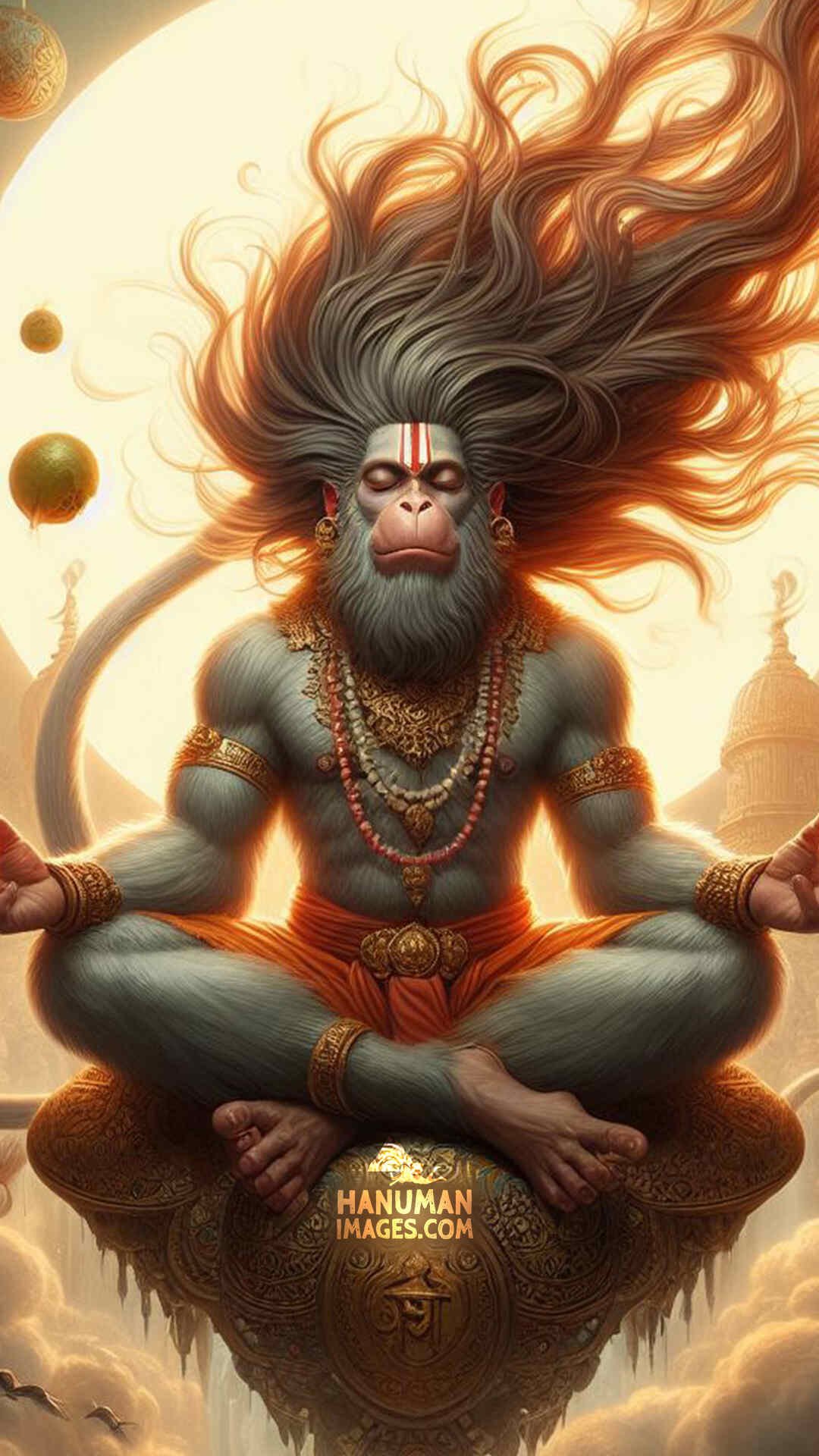 hanuman ji in meditation full HD image