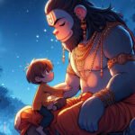 hanuman with boy animated wallpaper