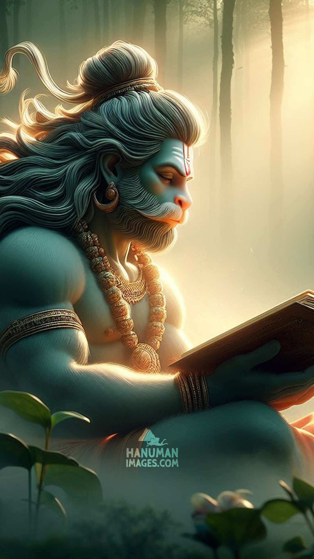 lord hanuman reciting Ram name