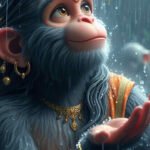 hanuman in the rain