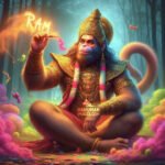 lord hanuman happy holi image
