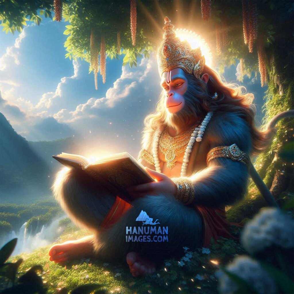 hanuman ji reading the ramcharitmanas
